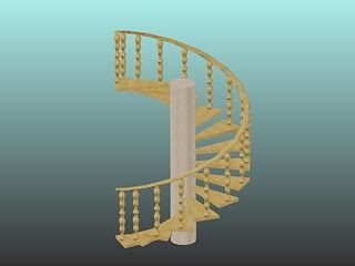 3D Винтовая лестница